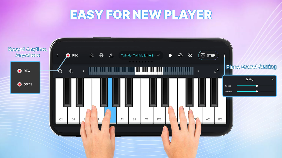 Real Piano Keys - Learn Piano - عکس برنامه موبایلی اندروید