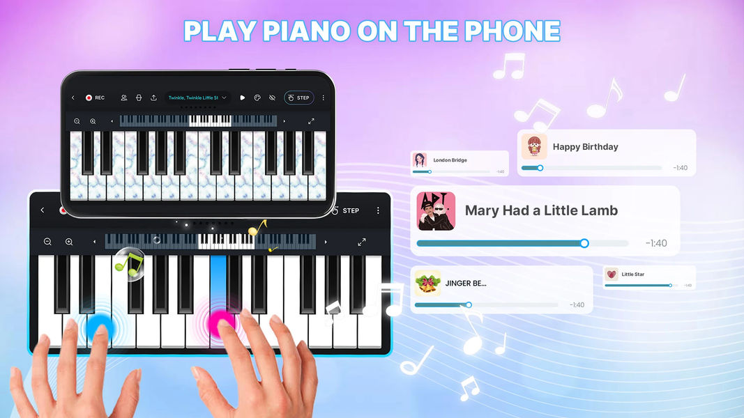 Real Piano Keys - Learn Piano - عکس برنامه موبایلی اندروید