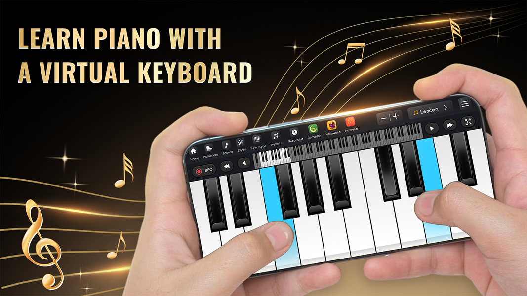 Learn Piano - Piano Keyboard - عکس برنامه موبایلی اندروید