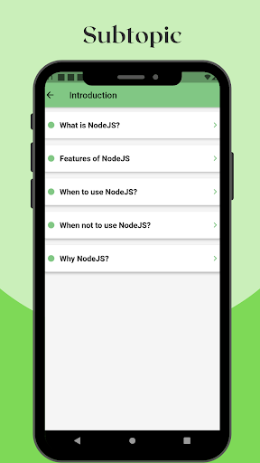 Learn Node.js - عکس برنامه موبایلی اندروید