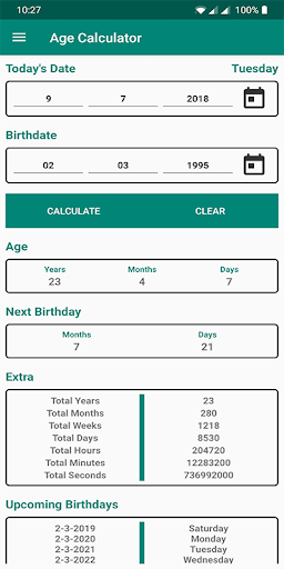 Age Calculator by Date of Birth - Image screenshot of android app