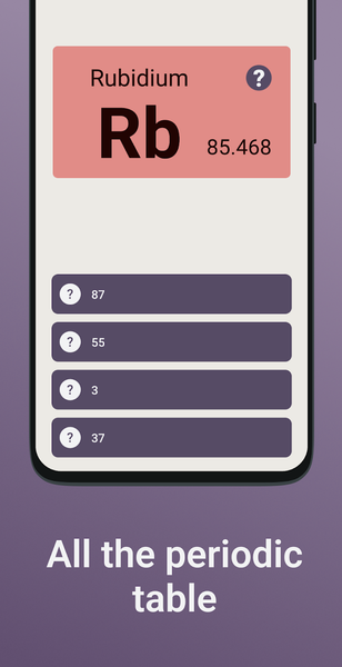 Quiz School | Periodic table - عکس بازی موبایلی اندروید