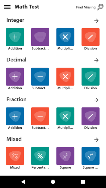 Math Tests: Questions, Quiz - Image screenshot of android app