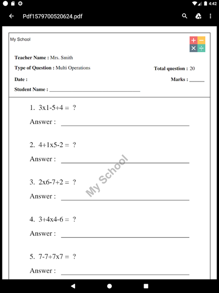 Math Tests: Questions, Quiz - عکس برنامه موبایلی اندروید