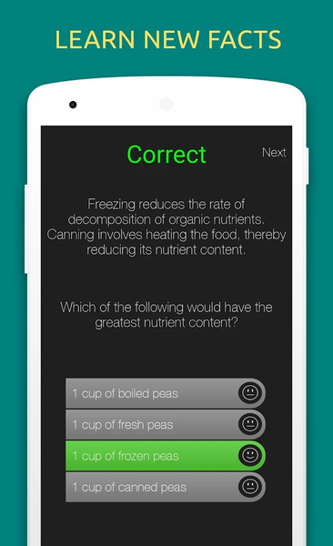 Nutrition and Diet Quiz Test - عکس برنامه موبایلی اندروید