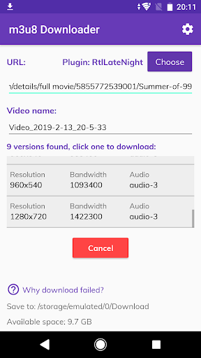 RtlLateNight extractor(LJ Video Downloader plugin) - Image screenshot of android app