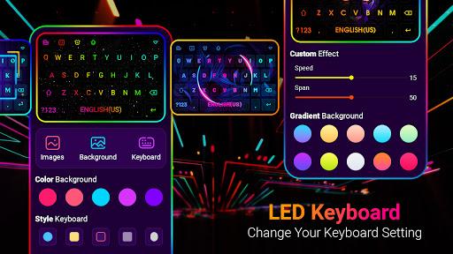 Neon LED Keyboard Fonts, RGB - Image screenshot of android app