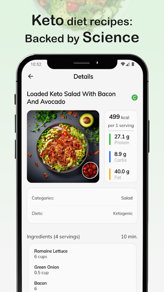 My Ketogenic Diet App - Image screenshot of android app