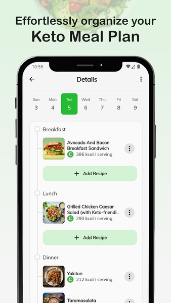 Ketogenic Recipes App: KetoPal - عکس برنامه موبایلی اندروید