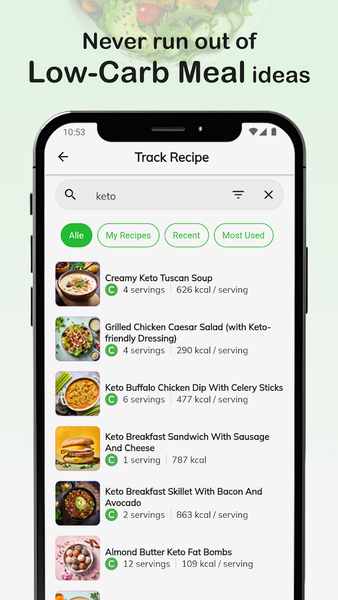 Ketogenic Recipes App: KetoPal - عکس برنامه موبایلی اندروید