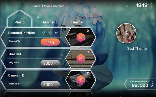 Piano Tile - The Music Anime - Gameplay image of android game