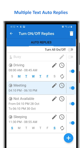 SMS Auto Reply /Autoresponder - عکس برنامه موبایلی اندروید