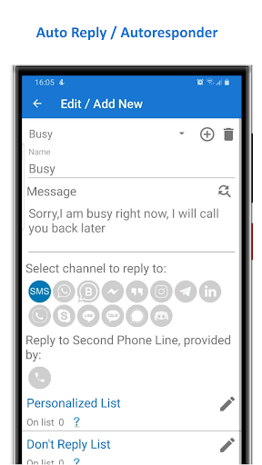 SMS Auto Reply /Autoresponder - Image screenshot of android app