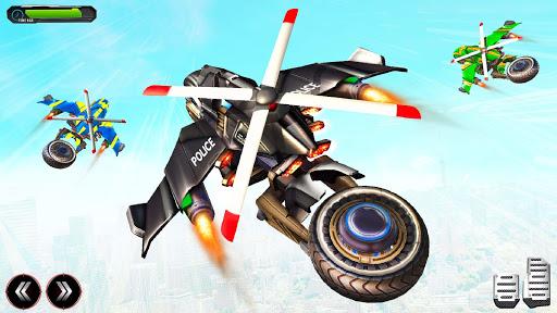 Flying Heli Robot Bike Games - Image screenshot of android app