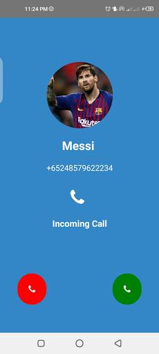 Messi Fake Call & Video - Image screenshot of android app