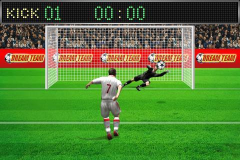 Football penalty. Shots on goa - Gameplay image of android game