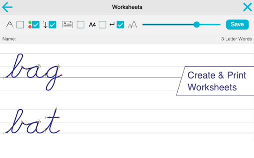 Cursive Letters Writing Wizard - عکس برنامه موبایلی اندروید