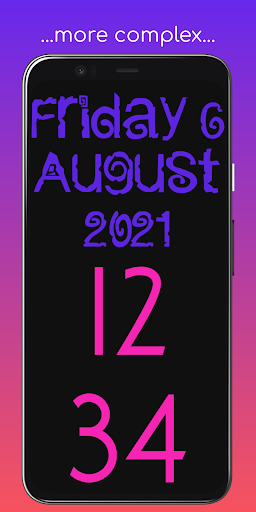 Fullscreen Clock - Image screenshot of android app