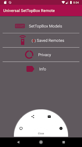 Universal Set Top Box Remote C - Image screenshot of android app