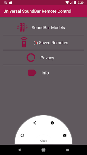 Universal SoundBar Remote Cont - عکس برنامه موبایلی اندروید