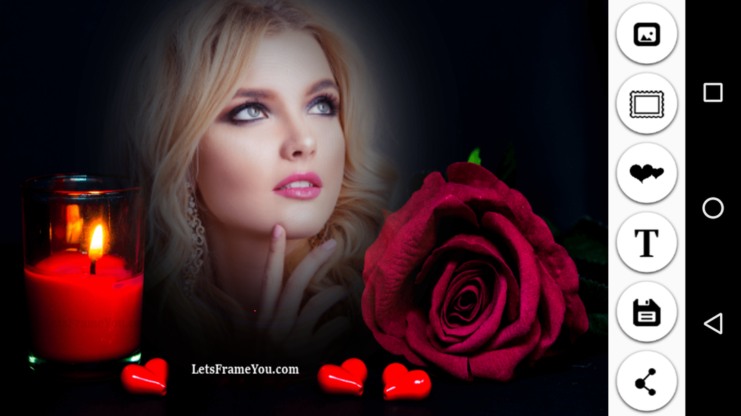 Lets Frame You - Romantic Love - Image screenshot of android app