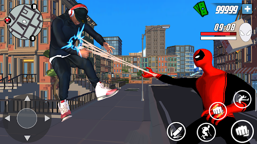 Spider Hero Rope Fighting - Gangster San andreas - Gameplay image of android game