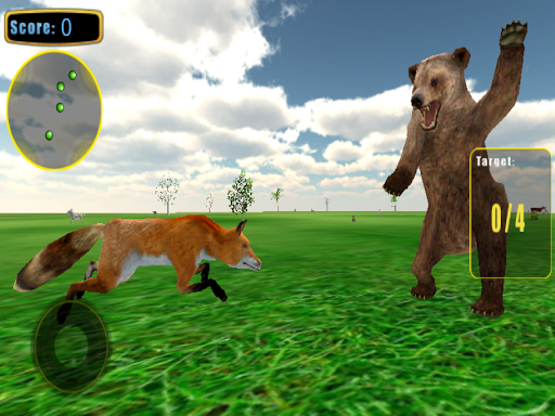 Angry Wild Fox Attack Sim 3D - Gameplay image of android game