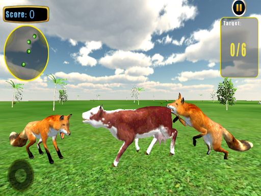 Angry Wild Fox Attack Sim 3D - Gameplay image of android game