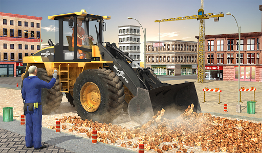 Highway Construction Games 3d - Gameplay image of android game