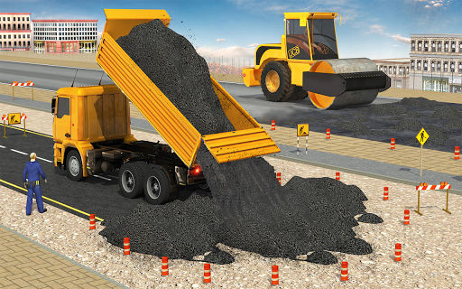 Highway Construction Games 3d - Gameplay image of android game