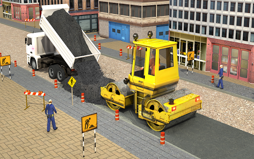Highway Construction Games 3d - Gameplay image of android game