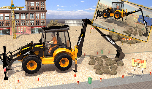 Highway Construction Games 3d - Gameplay image of android game