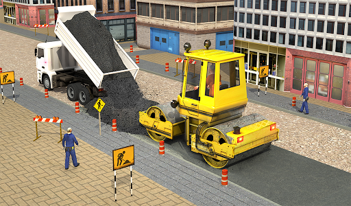 Highway Construction Games 3d - Gameplay image of android game