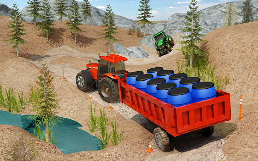 Farming Tractor Cargo Sim- Mountain Jeep Driver - Gameplay image of android game