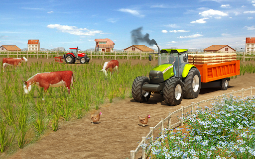 Farming Tractor Cargo Sim- Mountain Jeep Driver - Gameplay image of android game