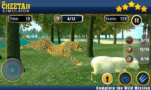 Angry Cheetah Wild Attack Sim - Gameplay image of android game