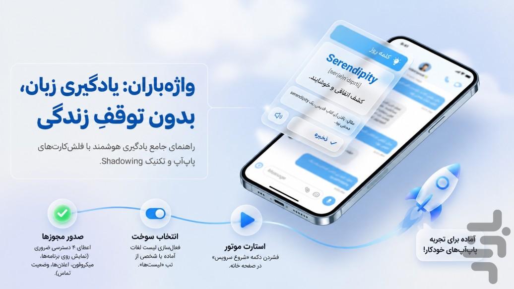 واژهباران - آموزش لغت انگلیسی - عکس برنامه موبایلی اندروید