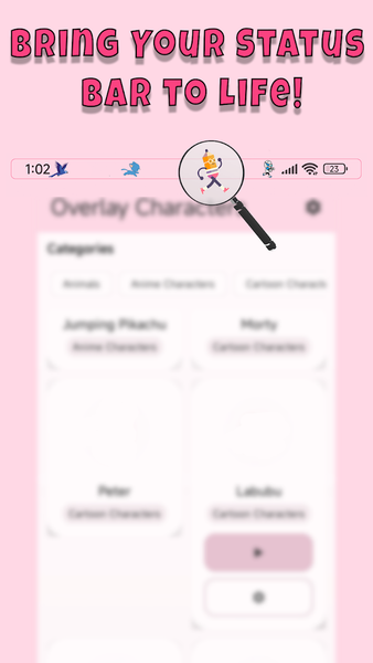 Yumo: Status Bar & Notch Pets - Image screenshot of android app