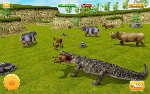 Hungry Crocodile Attack 3D: Crocodile Game 2019 - Gameplay image of android game