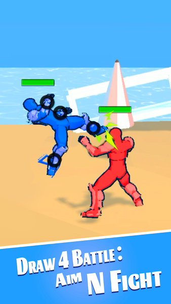 Draw 4 Battle: Aim N Fight - Gameplay image of android game