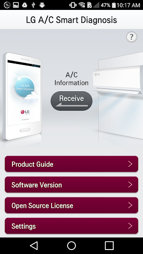 LG AC Smart Diagnosis - Image screenshot of android app