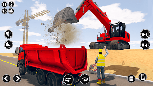 Real Construction Truck Games - Gameplay image of android game