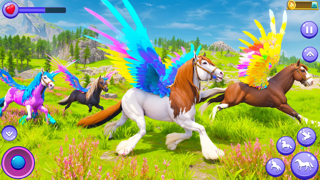 Wild Unicorn Horse Family Sim - عکس بازی موبایلی اندروید