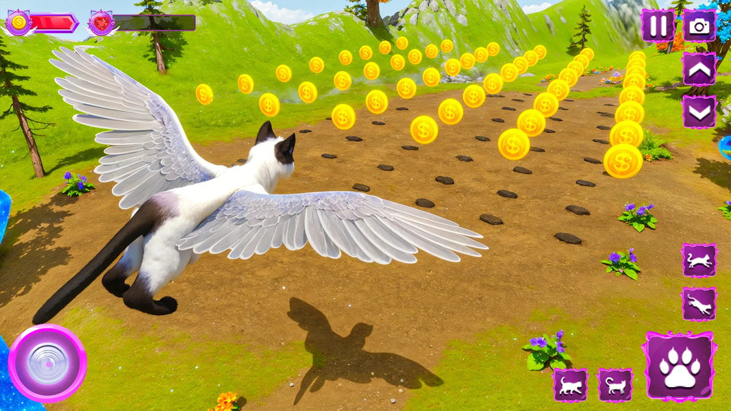 Flying Wild Cat Care Sim ۳D - عکس بازی موبایلی اندروید
