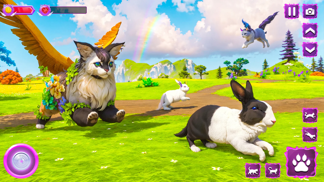 Flying Wild Cat Care Sim ۳D - عکس بازی موبایلی اندروید