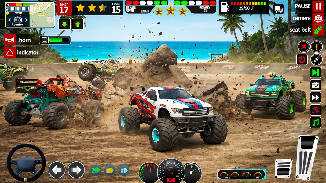 Monster Truck Simulator Game - Gameplay image of android game