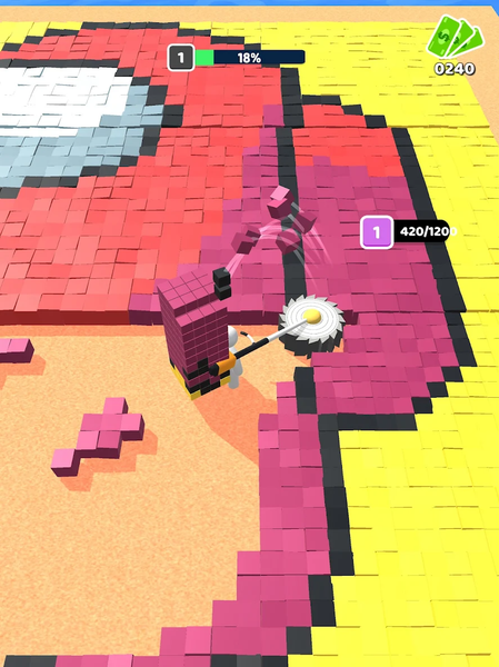 Mow 3D - Gameplay image of android game