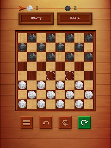 Checkers Classic Free: 2 Player Online Multiplayer - Gameplay image of android game