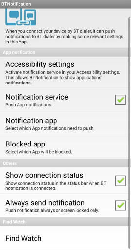 bt notification app use