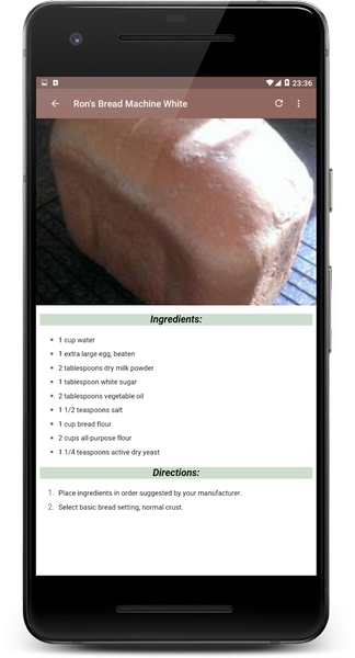 Bread Machine Recipes - Image screenshot of android app